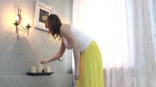 WeAreHairy - Jessy Fiery - White Blouse Yellow Skirt