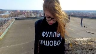 Mihanika69 - outdoor public sex on the roof of a high