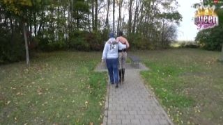 Queenparis - Public park fuck with her chubby teen