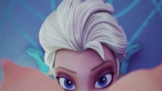 Frozen Elsa pussy play with 3d teen