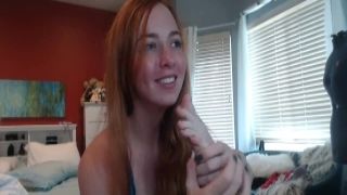 Petite redhead teen footfetish and dildo deep sucking